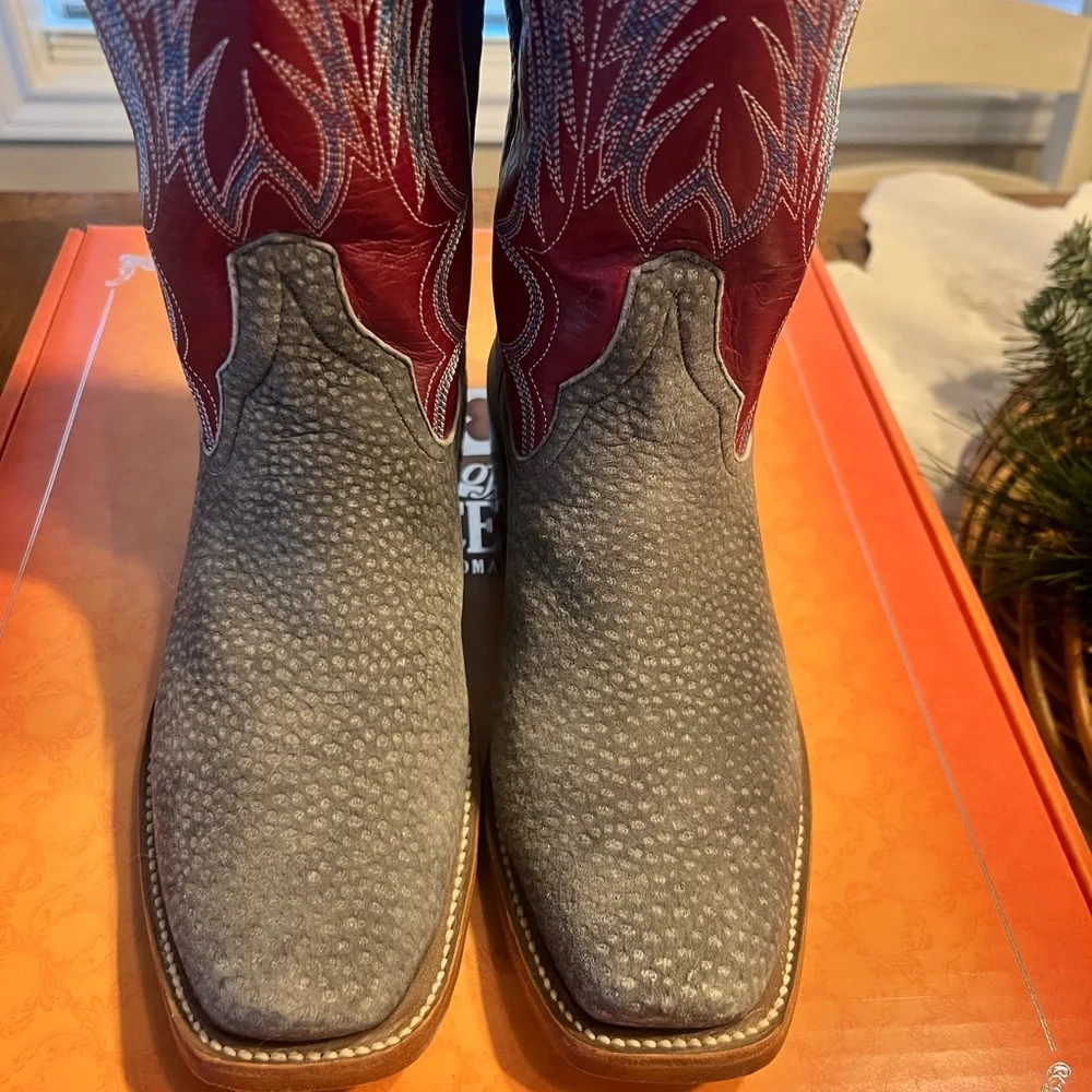 Rios of Mercedes Red and Gray Women's Boots - Picture 2 of 8